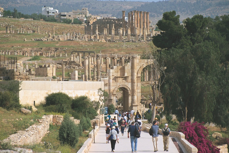 Rejse til Jordan Jerash entrance